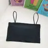 Top Tubo Strapless de Seda de Hielo con Espalda Bonita Anti-Exposición Estilo Coreano Estudiante Camisola con Copas Ropa Interior para Mujer