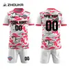 Camisetas de Fútbol para Hombre Transfronterizas Hechas a Medida Sublimación Impresión de Cuerpo Completo Transpirables de Secado Rápido Conjunto de Camisetas de Fútbol Venta al por Mayor