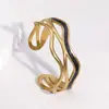 Pulsera Transfronteriza Nueva de Acero Inoxidable, Nicho de Moda, Gama Alta, Estilo de Lujo Accesible, Pulsera de Acero de Titanio Chapada en Oro de 18 Quilates Que No Se Desvanece