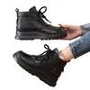 Botas de nieve cálidas con suela gruesa y forro de felpa, botines para mujer, nueva colección otoño/invierno 2026, botas Martin versátiles, botas de algodón y zapatos cómodos para madres