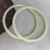 Pulsera de niña dulce de viento de vidrio imitación Jade Campana tintineante pulsera delgada anillo sin escalón con accesorios de ropa china para novias
