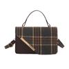 Bolsa de ombro xadrez estilo coreano nova chegada feminina 2024 outono e inverno retro contraste cor texturizada bolsa transversal para deslocamento