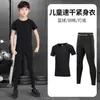 Uniforme de Baloncesto para Niños, Camiseta Base de Secado Rápido, Ropa Ajustada, Traje Deportivo de Fútbol para Otoño e Invierno, Traje de Fitness y Culturismo para Niños