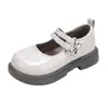 Zapatos de Cuero para Niñas para Primavera y Otoño, Zapatos Negros de Mariposa para Actuación Estudiantil de Pequeña Princesa, Zapatos Individuales de Estilo Británico de Suela Suave para Niñas Pequeñas