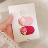 Pasador Dulce de Princesa Estilo Ins con Flequillo Lateral, Pinza para el Cabello Delicada y Versátil, Accesorio para el Cabello de Color Dopamina