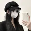 Boina Octagonal para Mujer 2026 Nuevo Estilo Delgado Primavera y Verano Circunferencia de Cabeza Grande Blanca Versátil Adelgazante Gorra de Periódico Pintor