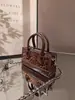 Bolsa de Mão Estampada de Leopardo Retrô Design de Nicho para Mulheres 2025 Nova Bolsa Quadrada Pequena Versátil Bolsa Transversal com Corrente Bolsa de Ombro