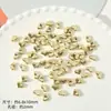 Outono Inverno Contas Vazadas de Coração Dourado Superfície Brilhante Contas em Formato de Coração Tridimensional Corrente de Celular DIY Acessórios de Joias Artesanais Contas