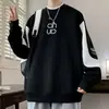 Sudadera para Hombre Primavera y Otoño 2025 Nueva Cuello Redondo Holgada Otoño Sudadera con Capucha Juvenil Manga Larga Chaqueta para Hombre