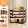 Sapateira de aço para casa, estante de armazenamento multicamadas de piso, organizador simples para hall de entrada, corredor e corredor, sapateira de ferro forjado
