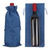 Bolsa para vino tinto temática cumpleaños boda inauguración de casa jubilación celebración bolsa de embalaje para regalo de vino tinto bolsa con cordón de imitación lino