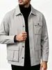 Comercio Exterior Transfronterizo Wholesale Otoño Nuevo Chaqueta para Hombre Tallas Grandes Solapa Multibolsillos Moderna Versátil Chaqueta de Trabajo Hombre