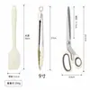 Juego de cuatro piezas de silicona de grado alimenticio para hornear: espátula, brocha para aceite, pinzas para alimentos, cepillo de cocina, utensilios de cocina para barbacoa del hogar en stock