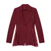 Roupas Femininas Europeias e Americanas Transfronteiriças Aliexpress Venda Quente Moda Casual Color Block Renda Blazer Slim