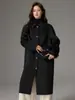 Novedad Otoño e Invierno Ropa Exterior de Cachemir Ropa Exterior de Lana Amplia Extendida 1801 Ropa Exterior de Cachemir Cuello Alto Suave 25 Años