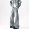 Jeans Rectos Holgados Estilo Retro Americano 2026 Primavera Marca de Moda High Street Cleanfit Pantalones Largos Casuales para Hombre
