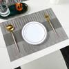 Tapete de PVC para comida occidental, tapete aislante tejido Teslin, tapete de mesa familiar para hotel, camino de mesa popular de Amazon