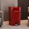 Novo modelo de lixeira para uso doméstico, lixeira de pedal de alta qualidade com tampa de pressão, adequada para sala de estar e quarto, lixeira de armazenamento de resíduos de luxo leve e à prova de odores