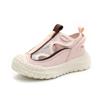 Tênis Esportivos para Meninas 2025 Verão Novos Sapatos Casuais Outdoor Vazados Respiráveis Moda Infantil Sandálias de Malha Tendência