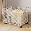 Cesta de armazenamento para bicicleta de equilíbrio com rodas, organizador de brinquedos de ferro móvel de grande capacidade para crianças, cesta de armazenamento para sala de estar em casa
