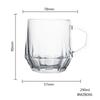 Vaso de Agua Doméstico de Vidrio Diamante con Asa para Niños Vaso de Seis Lados de Alto Valor Taza de Té Traje Vaso de Cerveza Café
