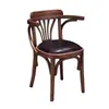 Mesa de Centro Retro Americana y Combinación de Sillas Tienda de Panadería Nogal Negro Silla Suave Mesa Cuadrada Pequeña de Madera Maciza Mesa de Negociación