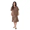Bonito Camisón para Mujer, Nuevo Estilo de Verano, Holgado Casual para Estar en Casa, Se Puede Usar Afuera, Pijama Sencillo de Longitud Media Talla Grande