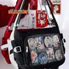 Bolsa Mensageiro Versátil Simples de Grande Capacidade Estilo College para Mulheres Bolsa de Ombro Transparente Crossbody Bolsa para Bebê Bolsa Tote