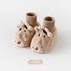 Sapatos de Bebê para Outono e Inverno, Meias para Crianças Pequenas com Forro de Lã, Meias de Bebê Grossas com Desenhos Animados, Sapatos e Meias Quentes Antiderrapantes para Caminhar