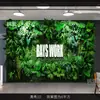 Muro Vegetal Transfronterizo, Muro Vegetal Artificial Tridimensional Simulado de Gama Alta, Decoración de Flores Artificiales, Fondo Verde, Muro de Césped Famoso en Internet