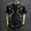 [Entrega Rápida] Camiseta de Seda Gelada de Verão para Homens, Gola Redonda, Secagem Rápida, Manga Curta, Respirável, Tamanho Grande, Top Esportivo Masculino de Caimento Solto