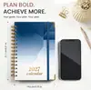 Planejador de Agenda Transfronteiriço 2027 A5 Calendário Inglês Caderno Gradiente Geométrico Planejador de 365 Dias Caderno Simples para Negócios