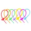 Cinta de silicona de color almacenamiento de cable de datos multifunción puede hacer repetidamente enrollador correa de gestión de cables de silicona llave de equipaje