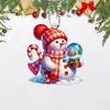 Nuevo Producto Transfronterizo Lindo Dibujo Animado Muñeco de Nieve Navideño Colgante para Coche Adornos para Árbol de Navidad en Casa Colgante Decoración Navideña