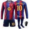 2627 Rodri Camiseta de Fútbol Casa Barcelona Manga Larga Edición Liga de Campeones Número 10 Yamal Messi