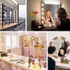 Nuevo faro LED Hollywood para espejo, con atenuación de tres colores, luz de relleno de maquillaje USB, bombilla para espejo de baño y tocador