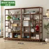 Nuevo Gabinete de Tesoros Múltiples Estilo Chino Gabinete de Exhibición de Té Estante de Almacenamiento de Adornos Pequeños Antiguos para Sala de Estar Estante Divisor