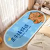 Alfombra de Piso de Gato de Dibujos Animados Linda, Manta de Sofá de Imitación Cachemira, Esterilla Refrigerante para Pies, Alfombra Larga para Mesita de Noche de Dormitorio, Esterilla para Ventana Abuhardillada de Balcón
