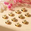 Contas para Joias Banhadas a Ouro 18K, Acessórios de Pingente para Colar, Contas Espaçadoras de Coração com Furo Passante, Charms para Pulseiras e Colares, Acessórios Versáteis
