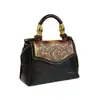 Bolso de Cuero Tallado para Mujer 2026 Nuevo Bolso de Mano Vintage Bolso de Cuero Genuino para Mujer Bolso de Hombro Único Cruzado de Moda y Elegante con Diseño de Estilo Chino