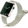 Adecuado para Apple iwatch7/6/5/3/2/1 correa magnética metálica de partículas de cola semicircular de dos secciones 41/45MM