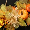 Festival de Colheita de Outono Transfronteiriço Guirlanda Decorativa de Abóbora e Frutas Decoração de Festa de Festival em Casa para o Dia de Ação de Graças Anel de Ferro Pendurado na Parede
