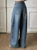 Bestseller TransfronterizoEn Stock2026 Nuevos Jeans Vintage Lavados Sueltos Casuales de Retazos Pierna Ancha