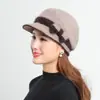 Gorra de Béisbol de Ala Corta con Lazo Nueva para Mujer, Cálida de Lana para Exteriores, Moda Tejida, Gorro de Tía, Tendencia