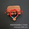 Pulseira Pêssego Azul Infantil Pulseira Tecida à Mão com Corda Vermelha para Bebê Pulseira de Corda Vermelha com Pedra de Pêssego Pulseira de Contas de Cinábrio