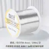 Rollo grande de 100 metros alambre de cobre conservador de color 0.2 mm material de tejido DIY hecho a mano alambre metálico filigrana alambre para enrollar alambre para envolver flor