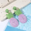 Pendientes de Hierba Rafi Flor Estrella Estrella de Mar Piña de Venta Caliente Transfronterizos Dopamina Tejidos a Mano Pendientes para Viajes de Verano Vacaciones