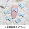 Joias de laço para unhas estilo novo acessórios fofos tridimensionais para ponta dos dedos de menina estilo japonês simples decoração de gravata borboleta pequena atacado