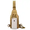 Bolso Pequeño de Hombro Único Ocali para Deportes al Aire Libre y Ciclismo, Bolso para Teléfono Montado en el Pecho, Mochila Táctica de Hombro Único Camuflada