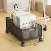 Estante de armazenamento para mochila escolar com rodas, carrinho de livros para estudantes, estante de livros para alunos do ensino médio, estante de livros móvel para estudantes sob a mesa